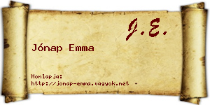 Jónap Emma névjegykártya