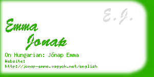 emma jonap business card